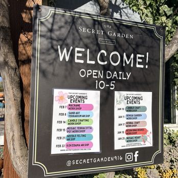 The Secret Garden - Sign - Nurseries & Gardening Near Me - Elk Grove, California The Secret Garden - Sign - Nurseries & Gardening Near Me - Elk Grove, California