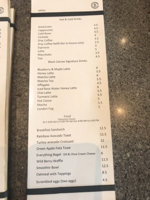 Menu photo 8 Black Canvas Coffee Los Angeles, CA
