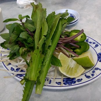 Pho 54 - Side vegetables came with every bowl of Pho - Vietnamese Near Me - San Jose, California Pho 54 - Side vegetables came with every bowl of Pho - Vietnamese Near Me - San Jose, California