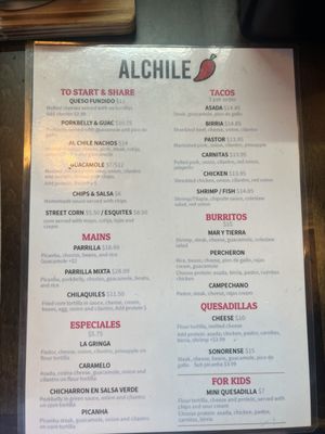 Menu photo 3 Al Chile Taco Bar North Miami Beach, FL Menu photo 3 Al Chile Taco Bar North Miami Beach, FL