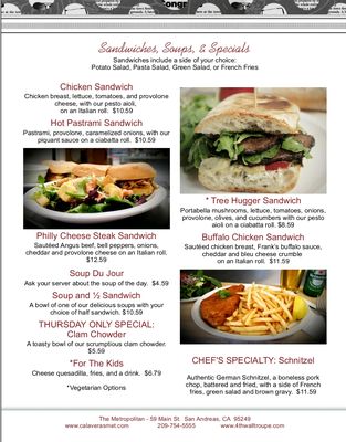Menu photo 2 The Metropolitan San Andreas, CA Menu photo 2 The Metropolitan San Andreas, CA