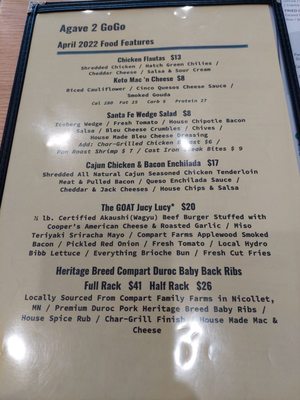 Menu photo 3 Agave 2 GoGo Hudson, WI Menu photo 3 Agave 2 GoGo Hudson, WI
