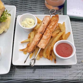 Hotel 1110 - Salmon Skewers with pomegranate and molasses. Homemade ketchup. - Hotels Near Me - Monterey, California