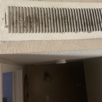 Baybrook Village - Mold on vent before spray paint applied - Apartments Near Me - Webster, Texas