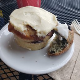 Scone disappeared, Cinnamon roll not so much Scone disappeared, Cinnamon roll not so much
