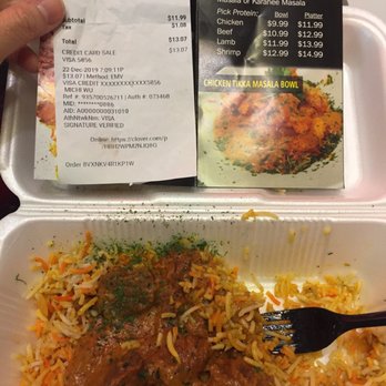 Tikka - Price was $2 ($13.00after tax)more than the menu, menu is monitor can be updated anytime. Attitude bad, wait time 20 mins - Halal Near Me - Rancho Cucamonga, California Tikka - Price was $2 ($13.00after tax)more than the menu, menu is monitor can be updated anytime. Attitude bad, wait time 20 mins - Halal Near Me - Rancho Cucamonga, California