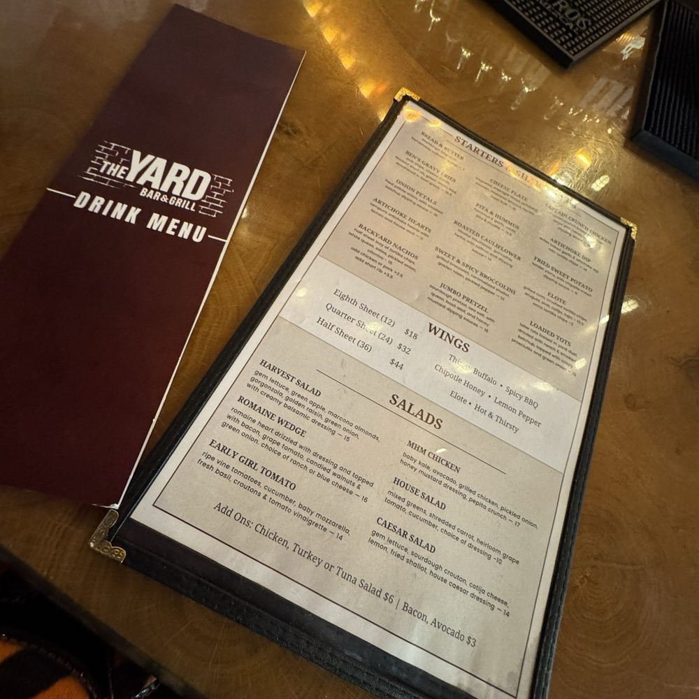 Yard Bar & Grill - Menus - Cocktail Bars Near Me - Ventura, California Yard Bar & Grill - Menus - Cocktail Bars Near Me - Ventura, California