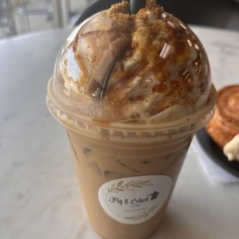Fig and Olive Cafe - Biscoff Cookie Dough Latte - Desserts Near Me - Greensboro, North Carolina Fig and Olive Cafe - Biscoff Cookie Dough Latte - Desserts Near Me - Greensboro, North Carolina