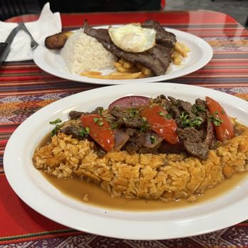 Sabor a Peru - Bistec a lo pobre and Tacu-Tacu Con Lomo - Peruvian Near Me - Covina, California Sabor a Peru - Bistec a lo pobre and Tacu-Tacu Con Lomo - Peruvian Near Me - Covina, California