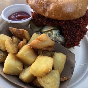 Photo of Wursthall - San Mateo, CA, United States. Kenji's fried chicken sandwich ($16)