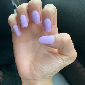 Deluxe Nail Salon & Spa - regular polish, fresh acrylic set :) - Nail Salons Near Me - Cincinnati, Ohio