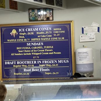 Grumpy's - Pricing 9/25/21 - Ice Cream & Frozen Yogurt Near Me - Egg Harbor, Wisconsin