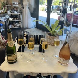 We were able to bring Champagne and glasses to toast the special moment