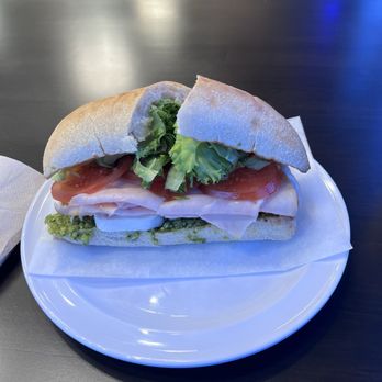 City Coffeehouse - Turkey Caprese sandwich on ciabatta roll! - Coffee & Tea Near Me - Allen Park, Michigan