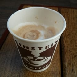 Einstein Coffee - Latte Macchiato with an extra shot of espresso