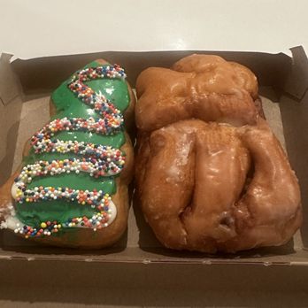 Tim Hortons - The Holiday Tree donut and ? (Can't remember). - Coffee Roasteries Near Me - Suwanee, Georgia