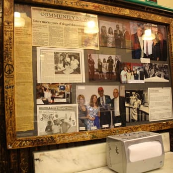 Yesterdog - pictures in one of the booths. Pictures include Steve Lewis (owner) with Elizabeth Edwards, Carl Levin and Barack Obama - Hot Dogs Near Me - Grand Rapids, Michigan Yesterdog - pictures in one of the booths. Pictures include Steve Lewis (owner) with Elizabeth Edwards, Carl Levin and Barack Obama - Hot Dogs Near Me - Grand Rapids, Michigan