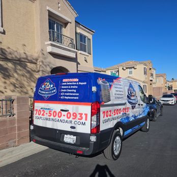 USA Plumbing & Air - Our Vans In Costumers Residents - Plumbing Near Me - Las Vegas, Nevada USA Plumbing & Air - Our Vans In Costumers Residents - Plumbing Near Me - Las Vegas, Nevada