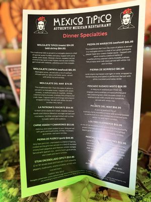 Menu photo 3 Mexico Tipico Authentic Mexican Restaurant Milford, CT Menu photo 3 Mexico Tipico Authentic Mexican Restaurant Milford, CT