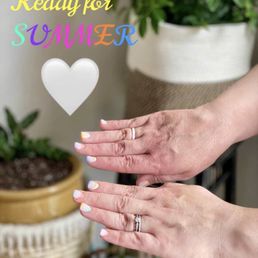 SNS Nails, tips with a gel design. SNS Nails, tips with a gel design.