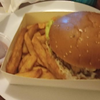 Burgled - The Slow cooked Lamb Burger.  Chips and tamato sauce. The Greek Burger. - Restaurants Near Me - Oakleigh, VIC