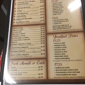 Blanquita's Mexican Restaurant - Breakfast menu - Mexican Near Me - Harlingen, Texas Blanquita's Mexican Restaurant - Breakfast menu - Mexican Near Me - Harlingen, Texas