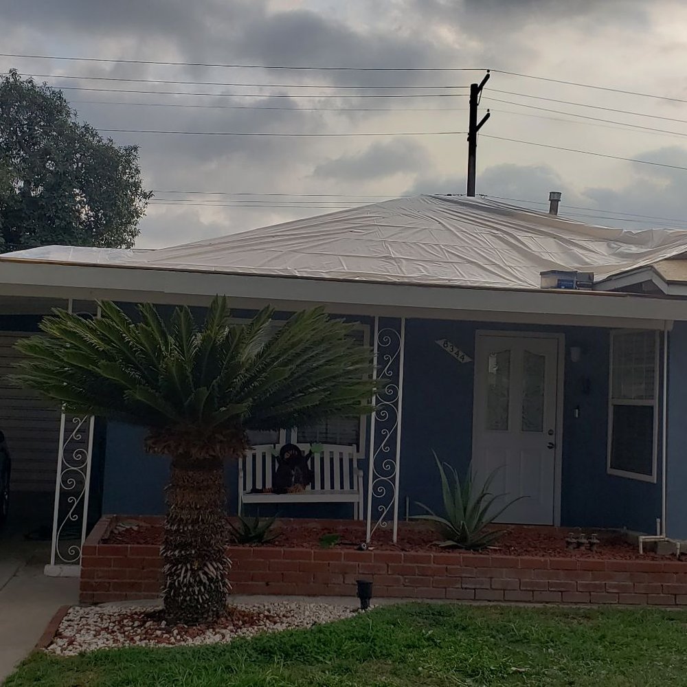 Jerry's Roofing - Cover from the front of the house. - Roofing Near Me - Whittier, California Jerry's Roofing - Cover from the front of the house. - Roofing Near Me - Whittier, California