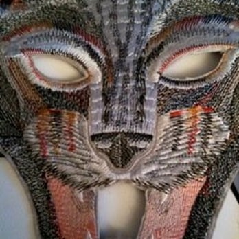 Chris's Stitches Custom Embroidery - Cat mask closeup - Embroidery & Crochet Near Me - Campbell, California Chris's Stitches Custom Embroidery - Cat mask closeup - Embroidery & Crochet Near Me - Campbell, California