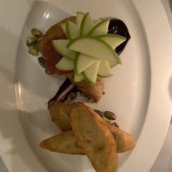Vintage - BAKED BRIE puff pastry, strawberry compote, blueberry gastrique, green apple, toasted pistachio, sliced baguette - Breakfast & Brunch Near Me - Vail, Colorado Vintage - BAKED BRIE puff pastry, strawberry compote, blueberry gastrique, green apple, toasted pistachio, sliced baguette - Breakfast & Brunch Near Me - Vail, Colorado