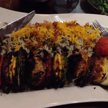 Zafron Restaurant - Veggie kabobs with lentil & raisin rice - Persian/Iranian Near Me - Sandy Springs, Georgia Zafron Restaurant - Veggie kabobs with lentil & raisin rice - Persian/Iranian Near Me - Sandy Springs, Georgia