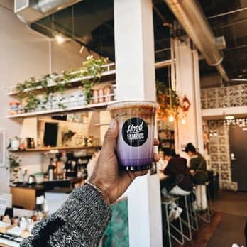 Hood Famous - Ube Latte - Cafes Near Me - Seattle, Washington Hood Famous - Ube Latte - Cafes Near Me - Seattle, Washington