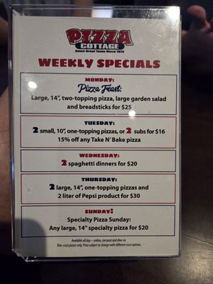 Menu photo 4 Pizza Cottage - Mt. Vernon Mt Vernon, OH Menu photo 4 Pizza Cottage - Mt. Vernon Mt Vernon, OH