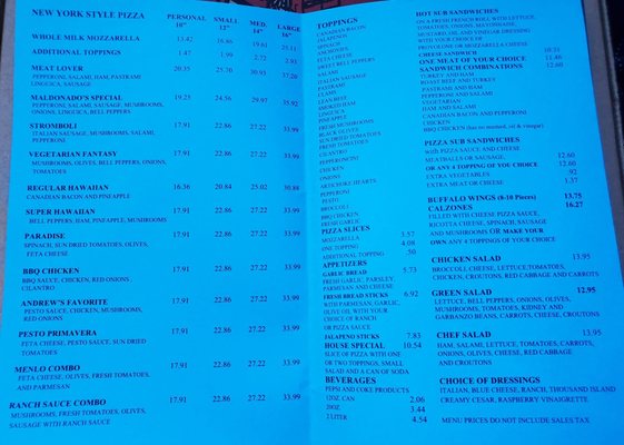Menu photo 1 Maldonado's Pizzeria Mountain View, CA Menu photo 1 Maldonado's Pizzeria Mountain View, CA