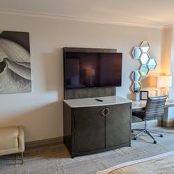 Grandover Resort & Spa - Inside Room 421. TV dresser and desk.