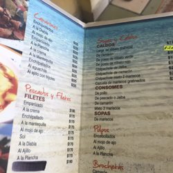 El Cantil de los Tiburones - Menu