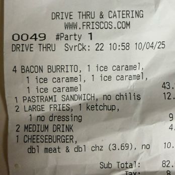 Frisco's Carhops - No bacon is in the photos. - American Near Me - Whittier, California