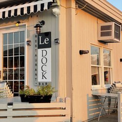 Le Dock - The sign welcoming you to vacation after you land in Fair Harbor