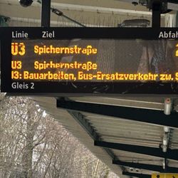 U-Bhf. Oskar-Helene-Heim - Heute nur bis Spichernstr