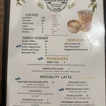 Green Olive - Menu five of nine - Greek Near Me - Cranbury, New Jersey