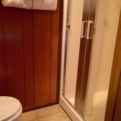 The Orca Inn - Micro room toilet and shower stall.
