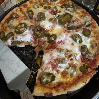 Avolio's Italian Restaurant - Pepperoni, sausage and jalapeño pizza! - Italian Near Me - Covina, California