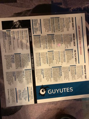 Menu photo 4 Guyutes Oklahoma City, OK
