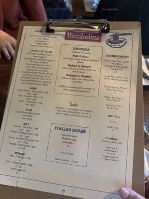 Menu photo 3 Bambolina Restaurant Salem, MA
