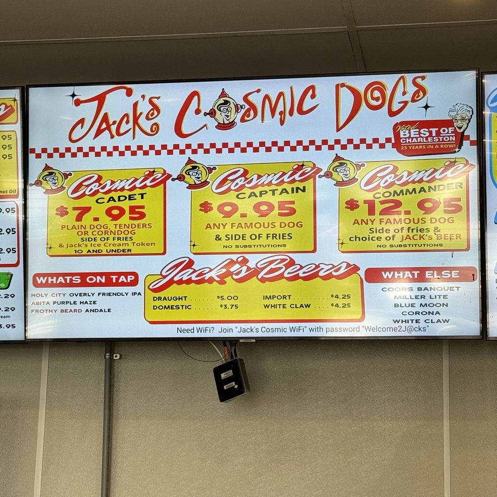 Jack’s Cosmic Dogs - Menu - Hot Dogs Near Me - Charleston, South Carolina Jack’s Cosmic Dogs - Menu - Hot Dogs Near Me - Charleston, South Carolina