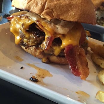 Fronk's - Batman's Maple Bacon cheeseburger. With no rabbit add ons(veggies) - Burgers Near Me - Bellflower, California