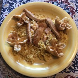 Rong Cheng - Lemon chicken with crab Rangoon.