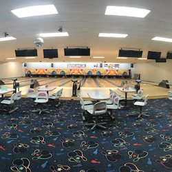 Mattoon Lanes Bowling Alley - View as you come in the door.