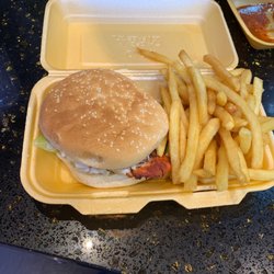 Popeyes Peri Peri - Charbroiled Burger meal #4 Late night comfort good.