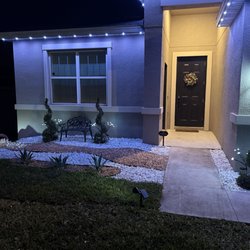 The Lawn Father - Night time with some added lights.