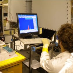 Lawrence Berkeley National Laboratory - (Nuclear Science building) Paul checks to see how much plutonium is in a sample